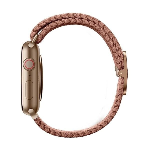 UNIQ Aspen Apple Watch Band 44/42/45 mm Series 4/5/6/7/8/SE/SE2 Flettet Rosa/Grapefrukt Rosa