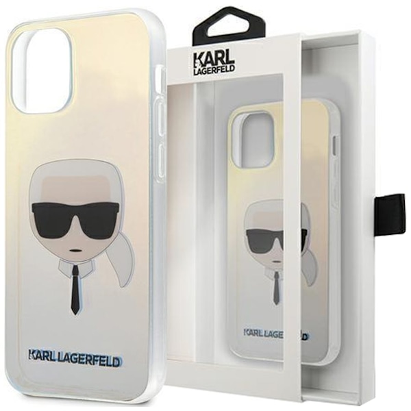 KARL LAGERFELD IRIDESCENT KARL'S HEAD ETUI TIL IPHONE 12 MINI - FLERFARVET