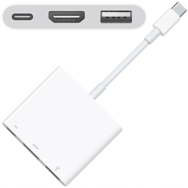 CO2-ADAPTERKABEL USB-C HDMI HUB 3-I-1 USB TYPE C USB FULL HD MHL 4K