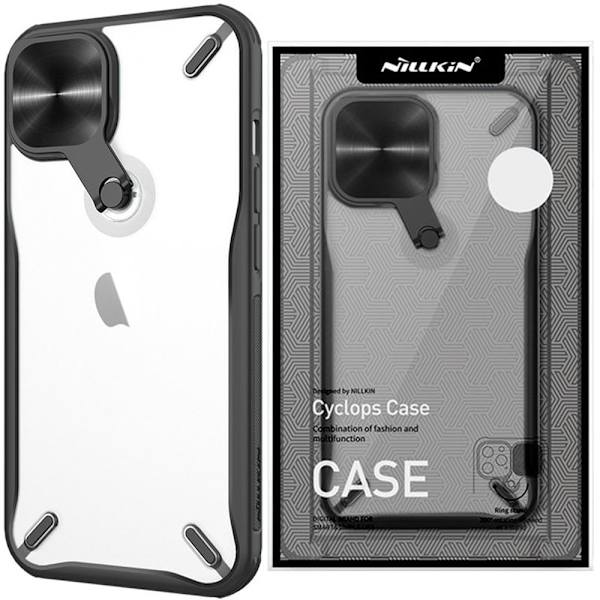 Nillkin Cyclops Case slitesterkt deksel med kameradeksel og sammenleggbart stativ for iPhone 13 svart