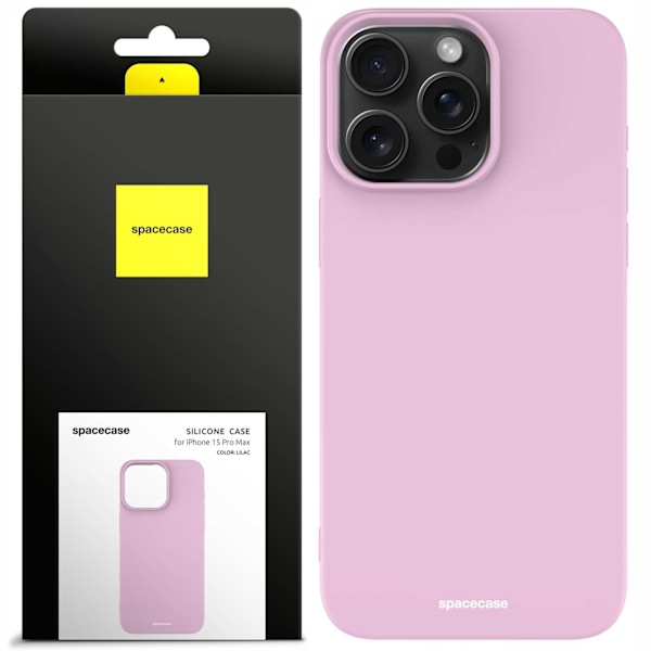 Spacecase Silikonfodral För Iphone 15 Pro Max Lilac Protection