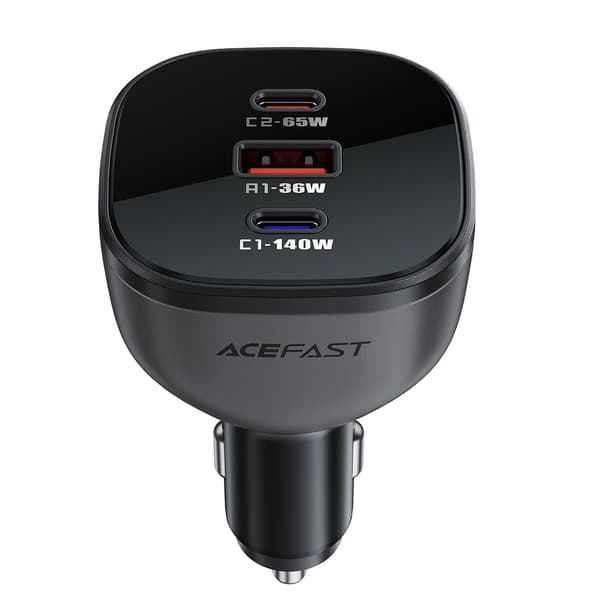 ACEFAST B14 BILOPLADER 165W 2X USB-C 1X USB-A - SORT
