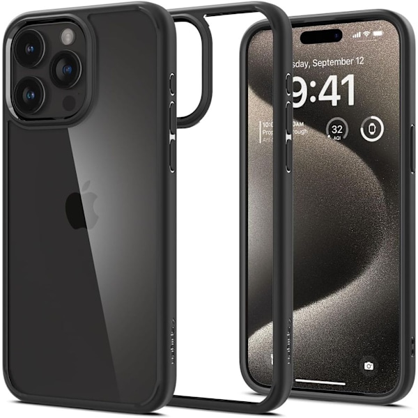 SPIGEN ULTRA HYBRID IPHONE 15 PRO MAX MAT SORT