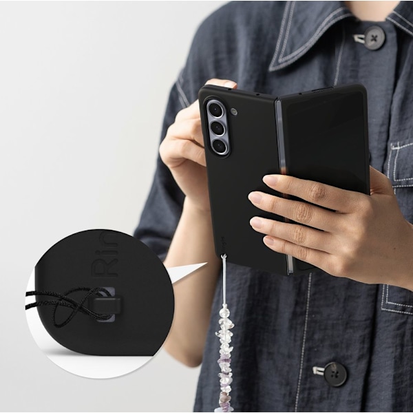 RING SLIM GALAXY MED FALD 5 SVART