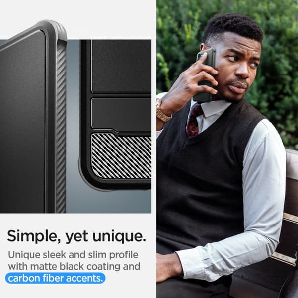 SPIGEN RUGGED ARMOR GALAXY S23 MATT SVART