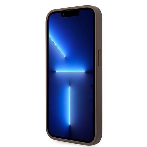 Guess GUHCP14LG4GLBR iPhone 14 Pro 6.1 brun/brunt hardt deksel 4G Stripe Collection