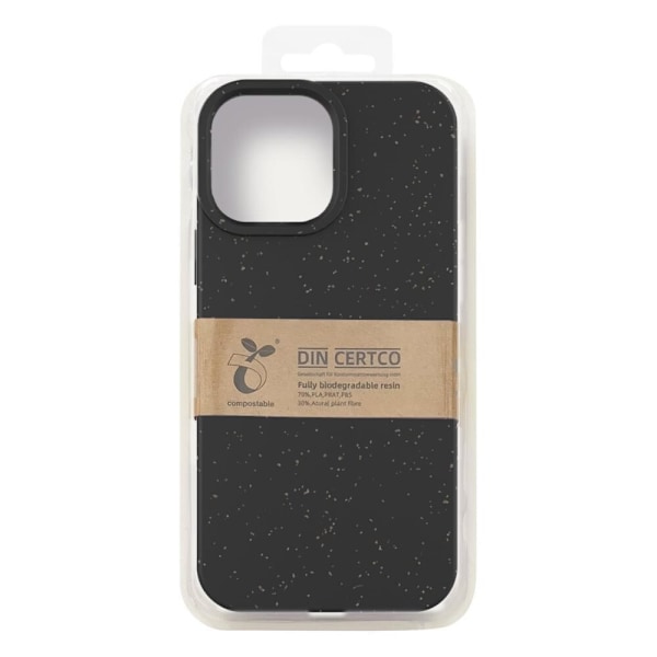 Eco Case iPhone 14 Plus-deksel, silikon, desintegrerende deksel, svart