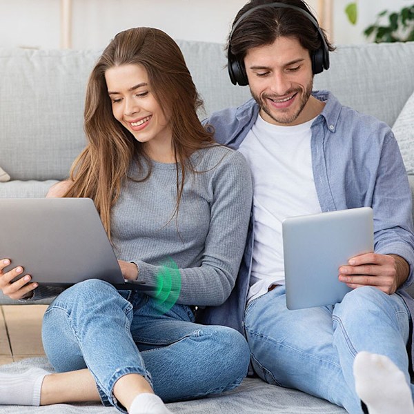 Ugreen dobbelfrekvensadapter eksternt nettverkskort USB - WiFi 11ac AC650 svart (CM448)