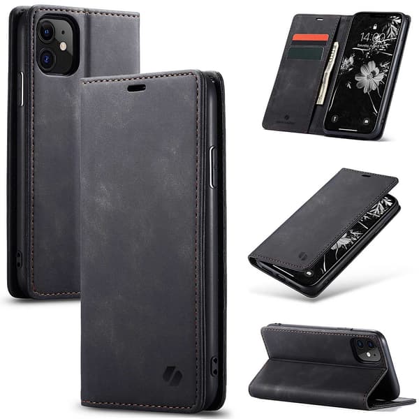 Spacecase Pålbock För Iphone 11 Skäder Skäder Svart