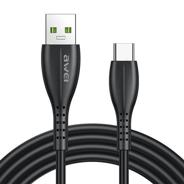 AWEI CL-115T USB till USB-C kabel svart/svart