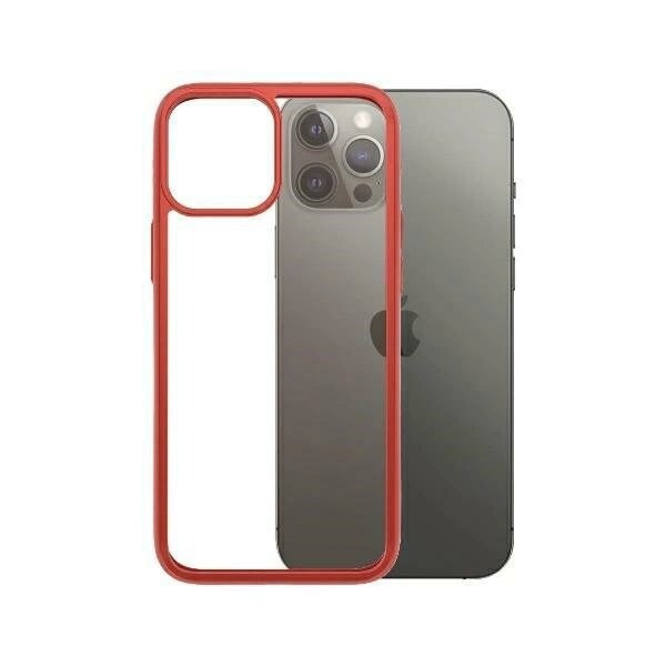 PanzerGlass ClearCase-deksel til iPhone 12 Pro Max - gjennomsiktig og rød