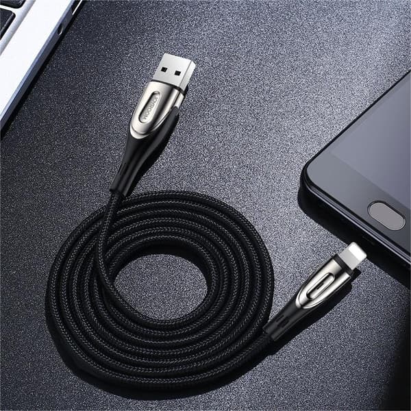 Joyroom Sharp-serien hurtigladekabel USB-A - Lightning 3A 3m svart (S-M411)