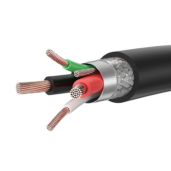 Ugrønn kabel USB - USB Type B (skriverkabel) 3m svart (10351)