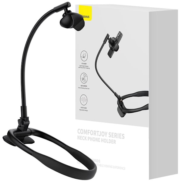 BASEUS UNIVERSAL NAKKEHOLDER, TELEFONSTAND SORT
