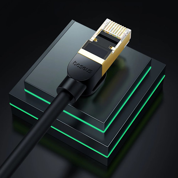 Baseus High Speed​​Cat 8 40 Gb/s Ethernet-kabel 3 m - svart