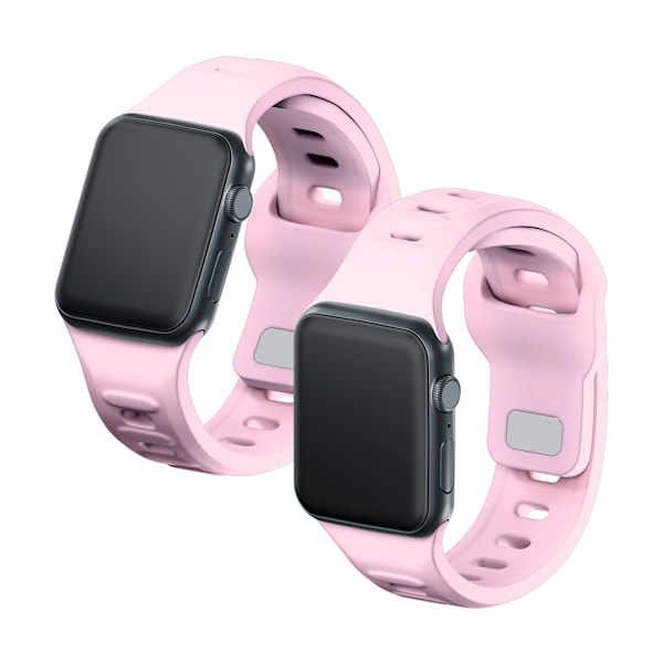 42/44/45/49 MM POWDER PINK - 3MK SILIKONE URREM TIL APPLE