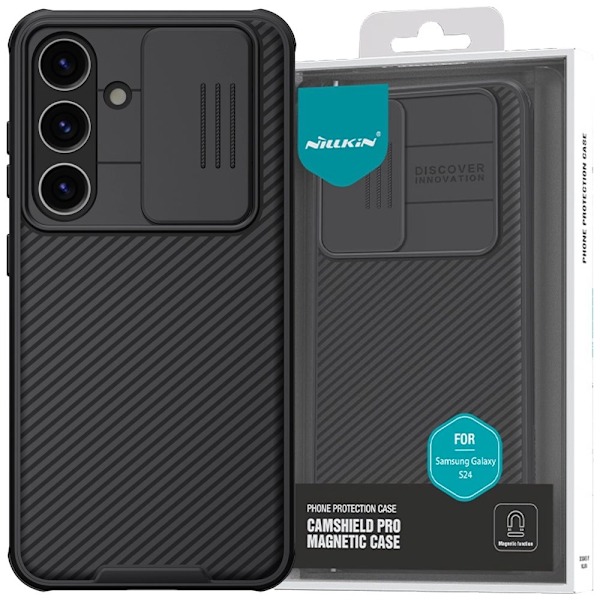 Nillkin CamShield Pro Armored Case med kameradeksel til Samsung Galaxy S24+ - Svart