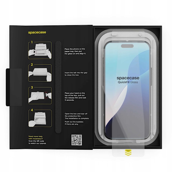 Spacecase Quickfit Härdat Glas För Iphone 16 Pro Max Skyddsskärm