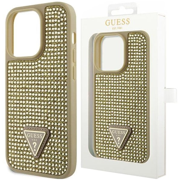 Guess GUHCP14MHDGTPD-deksel til iPhone 14 Plus 6.7 - Gull Rhinestone Triangle