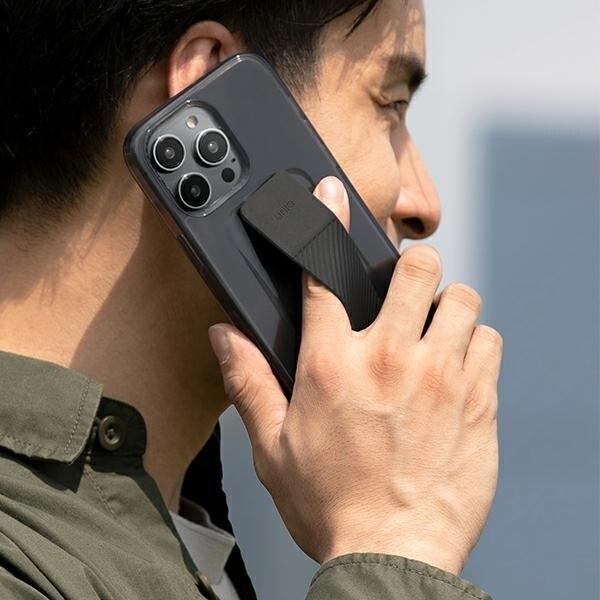 UNIQ Heldro Mount iPhone 14 Pro 6.1 deksel grå/damp røyk