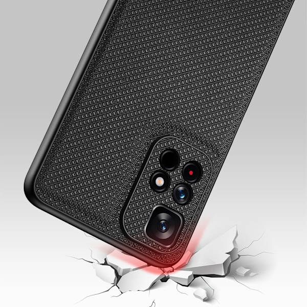Nylonbelagt Dux Ducis Fino-deksel for Poco M4 Pro 5G svart