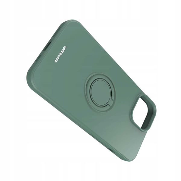 Spacecase Silikonecase-Ring För Iphone 14 Mörkgrön Case-Skydd