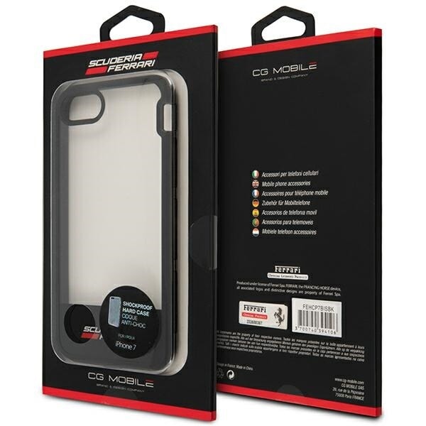 Ferrari Hardcase FEHCP7BISBK iPhone 7/8 /SE 2020 / SE 2022 transparent svart