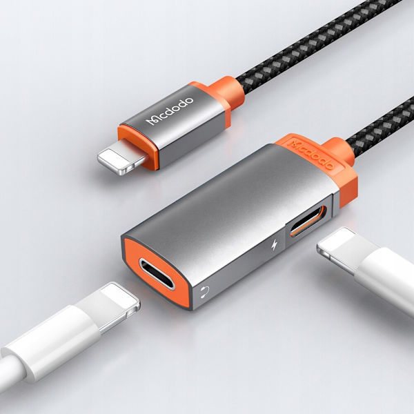 MCDODO ADAPTER 2X LIGHTNING KABEL IPHONE X 11 12 13 14 PRO MAX