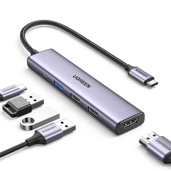 Ugreen CM478 multifunksjonsadapter - grå