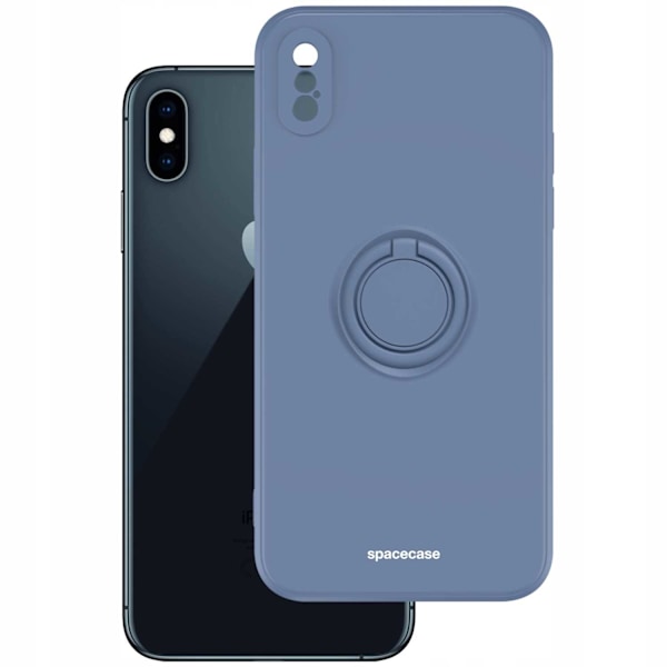 Spacecase Silikonecase Ring För Iphone Xs Max Blåt Skydd