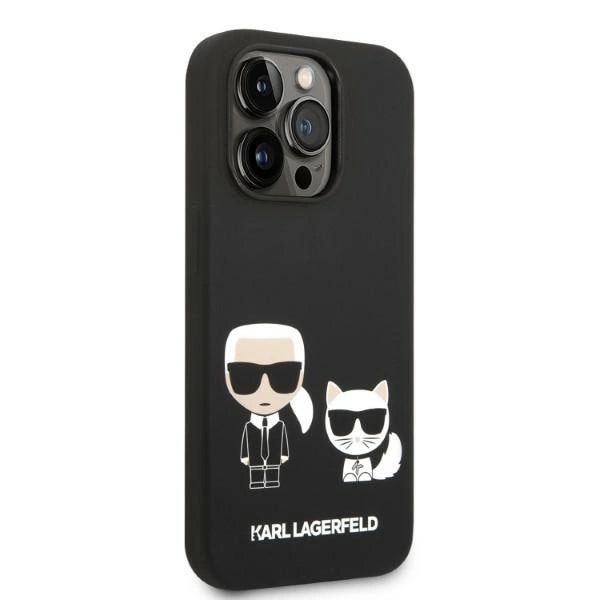 KARL LAGERFELD FLYDENDE SILIKONE KARL&CHOUPETTE MAGSAFE ETUI TIL IPHONE 14 PRO - SORT