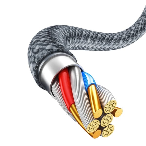 Baseus iPhone USB - Lightning-kabel 1 m, 2,4 A grå (CALD000416)