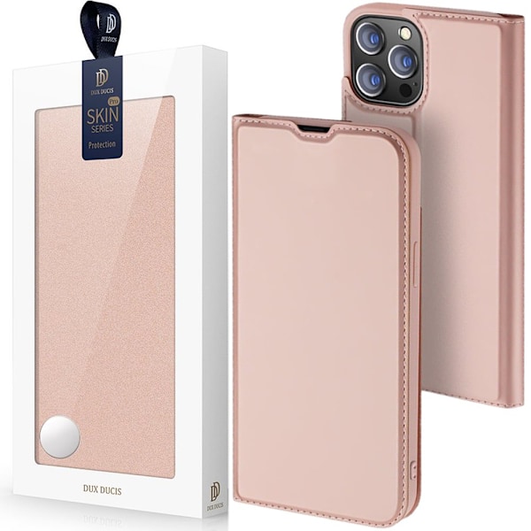 Dux Ducis Skin Pro deksel med klaff iPhone 13 Pro rosa