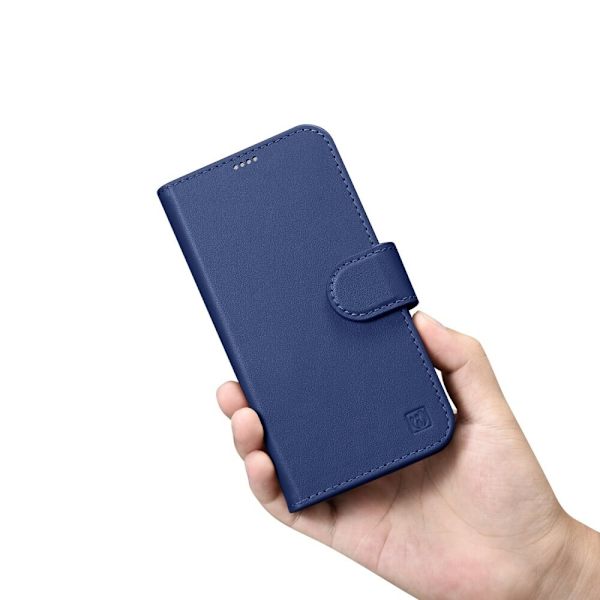 ICARER CASE CASE LÆDERCOVER TIL IPHONE 14 PLUS BLÅ