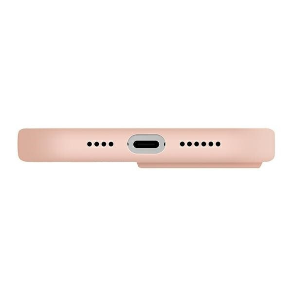 Uniq Lino Hue deksel til iPhone 14 Plus Magclick Ladelader - rosa
