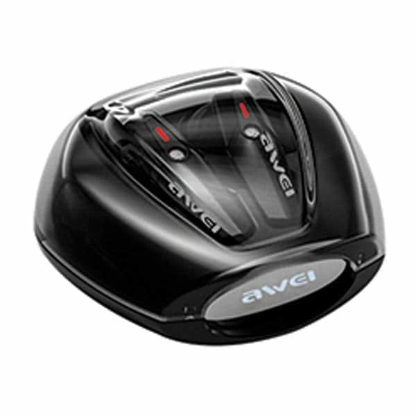 AWEI Bluetooth 5.3 T25 TWS hörlurar + dockningsstation svart/svart