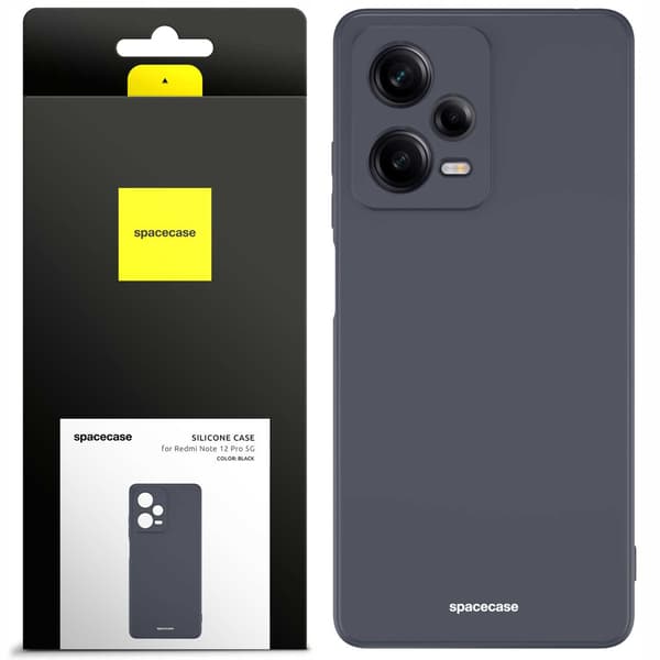 Spacecase Silikonfodral För Xiaomi Redmi Note 12 Pro 5G Black