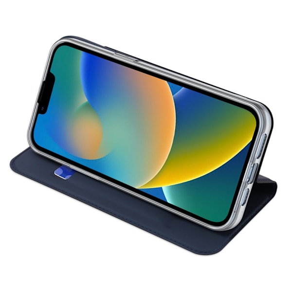 Dux Ducis Skin Pro deksel med klaff iPhone 14 Plus blå