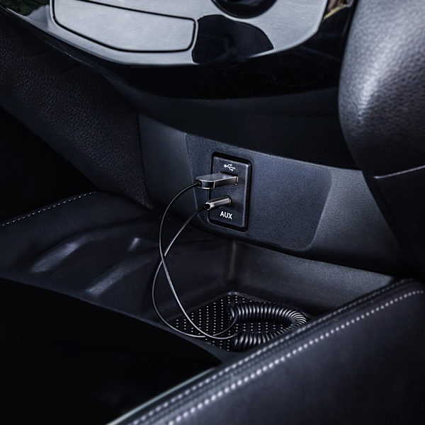 Baseus BA01 Bluetooth 5.0 lydmottakerkabel lydadapter AUX-tilkobling svart (CABA01-01)