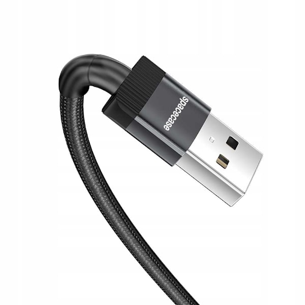 Utrymdsfodral Usb-C Till Usb Typ C-Kabel 1M 3A Svart För Snabbladdning