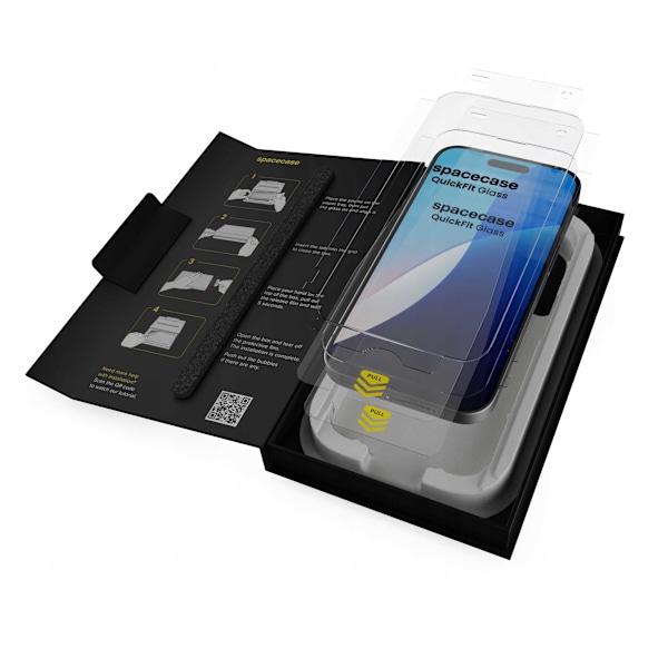 Spacecase Quickfit Härdat Glas För Iphone 16 Pro Protective Screen