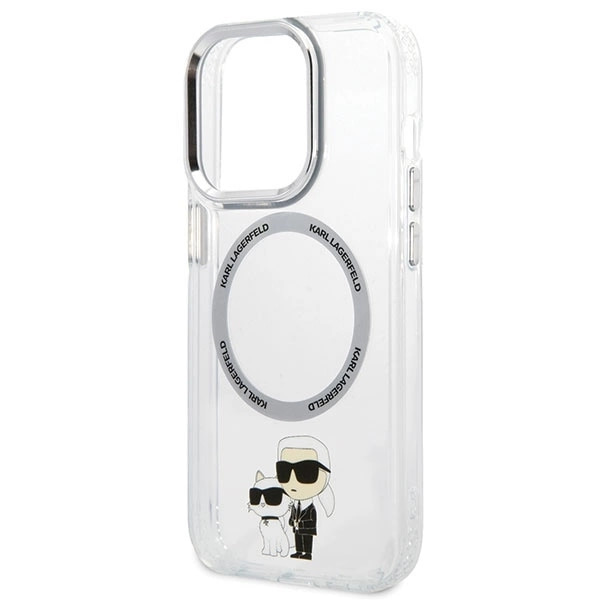 KARL LAGERFELD IKONISK KARL&CHOUPETTE MAGSAFE ETUI TIL IPHONE 13 PRO - GENNEMSIGTIG
