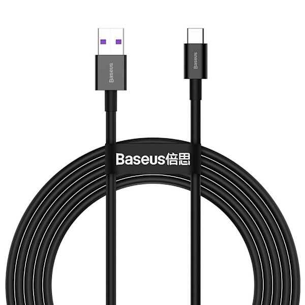 BASEUS USB-KABEL - USB TYPE C 66 W (11 V / 6 A) HUAWEI SUPERCHARGE SCP 2 M SVART