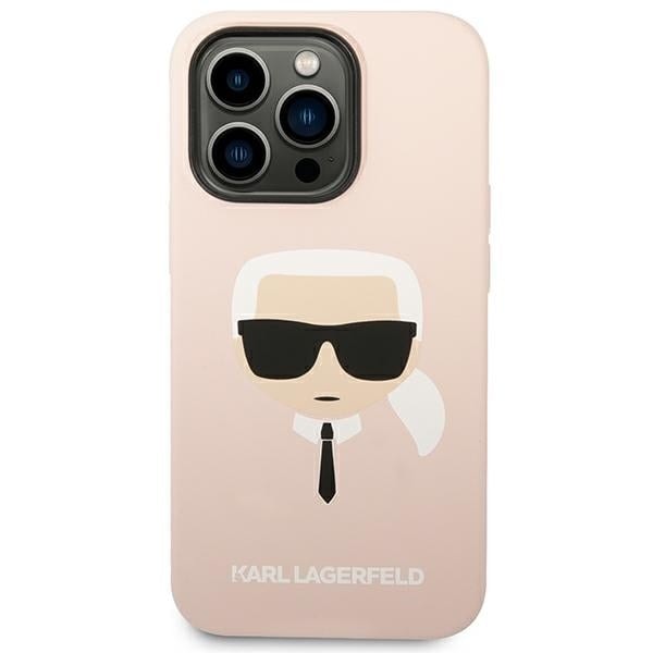 Karl Lagerfeld KLHCP14XSLKHLP iPhone 14 Pro Max 6.7 hardt etui rosa/rosa Silikon Karls hode