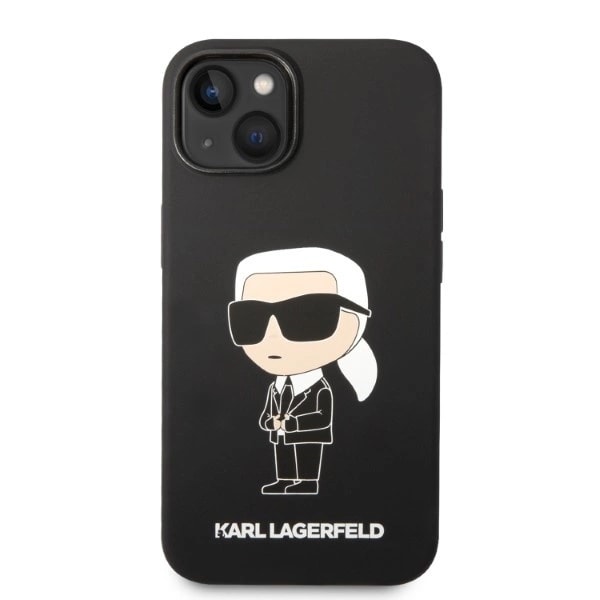 KARL LAGERFELD SILIKONE IKONIK MAGSAFE ETUI TIL IPHONE 14 PLUS - SORT