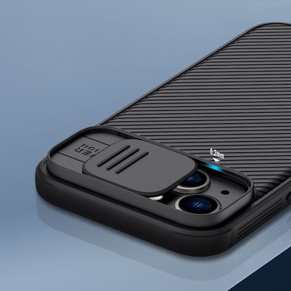NILLKIN CASE CAMERA COVER TIL IPHONE 14+ SORT