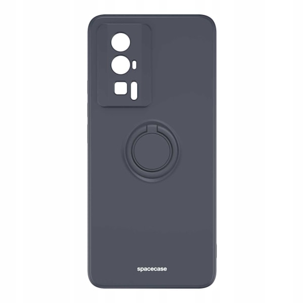 Spacecase Silikon Ringfodral För Poco F5 Pro Svart Fodral