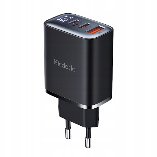 MCDODO FAST TV-LADER IPHONE 2XUSB-C 1XUSB PD 30W LED MÄTARE