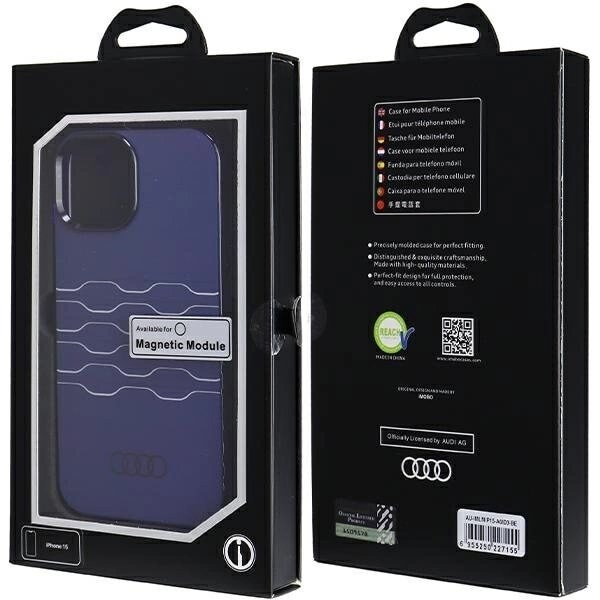 AUDI IML MAGSAFE ETUI TIL IPHONE 15 / 14 / 13 - BLÅ