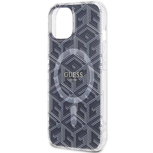 Guess IML GCube MagSafe beskyttelsesdeksel til iPhone 15 Plus / 14 Plus - svart